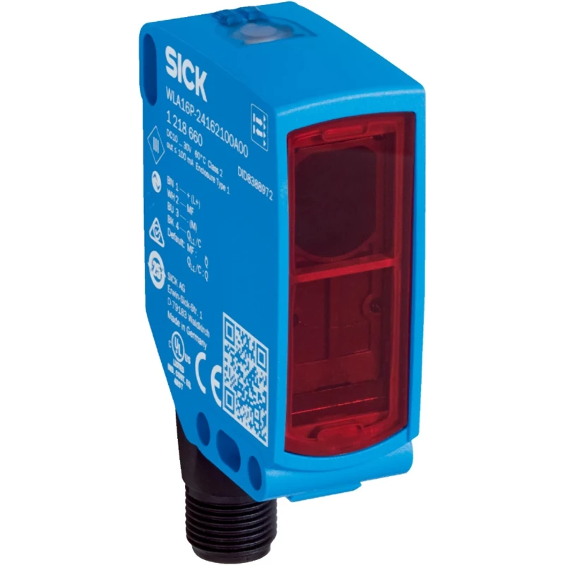 SICK Polarised Retro Reflection Photoelectric Sensor, Block Sensor, 0 to 10 m Detection Range, NPN/PNP WLA16P-24162100A00