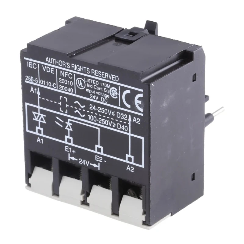 Schneider Electric TeSyS D Contactor Interface Module for use with LC1 Series LA4DWB