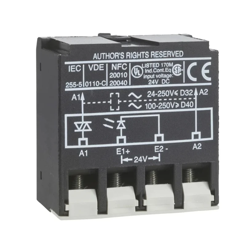 Schneider Electric TeSyS D Contactor Interface Module for use with LC1 Series LA4DWB