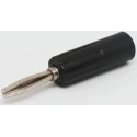 RS PRO Black Male 4 mm Banana Connector, Screw Termination, 50V, 10A, Nickel and Gold Plating 180-6649