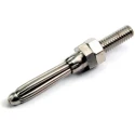 RS PRO Silver Male Banana Connector 4 mm Connector 50V 16A Nickel Plating 180-6651