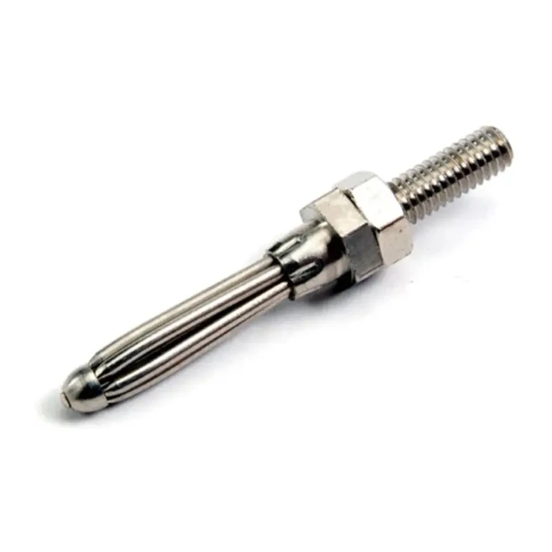 RS PRO Silver Male Banana Connector 4 mm Connector 50V 16A Nickel Plating 180-6651