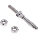 RS PRO Silver Male Banana Connector 4 mm Connector 50V 16A Nickel Plating 180-6651