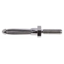 RS PRO Silver Male Banana Connector 4 mm Connector 50V 16A Nickel Plating 180-6651