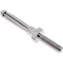 RS PRO Silver Male Banana Connector 4 mm Connector 50V 16A Nickel Plating 180-6651