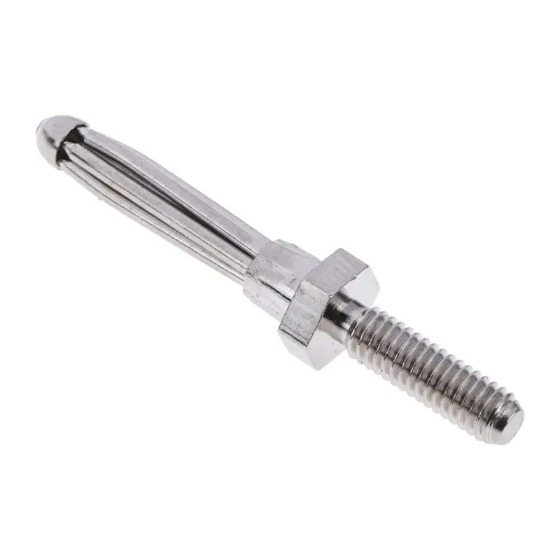 RS PRO Silver Male Banana Connector 4 mm Connector 50V 16A Nickel Plating 180-6651