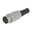 Deltron 5 Pole Straight Standard DIN Plug 2A 34V AC Zinc Alloy Housing 610-0520