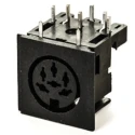 Deltron 6 Pole Right Angle Standard DIN Socket 2A 100V AC Lockable PCB Female 671-0601