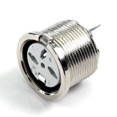 Deltron 5 Pole Straight Standard DIN Socket, Shielded, Lockable PCB Mount, 2A, 34 V AC, Brass Silver Plated Contacts 690-0510