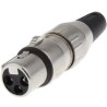 Deltron Cable XLR Connector, Straight, 50V, Female, 5 Way, Silver Plating 700-0500