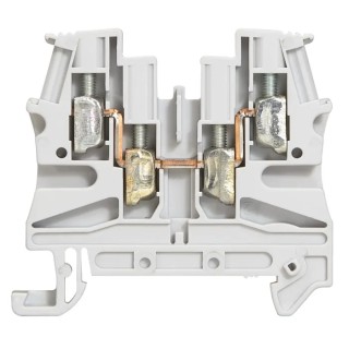Legrand Viking Series Non-Fuse DIN Rail Terminal Grey, 1-Level, Screw Termination, 500V, 32A, ATEX Certified 0 371 69