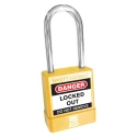 RS PRO Yellow 1-Lock Safety Lockout Padlock with Steel Shackle 5 mm Diameter 46 mm Length 180-6817