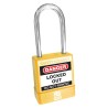 RS PRO Yellow 1-Lock Safety Lockout Padlock with Steel Shackle 5 mm Diameter 46 mm Length 180-6817
