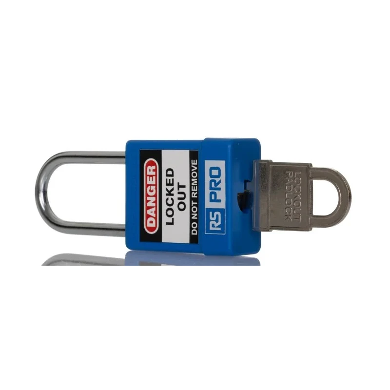 RS PRO Blue 1-Lock Safety Lockout Padlock Steel, ABS Material, 5 mm Shackle Diameter 180-6816