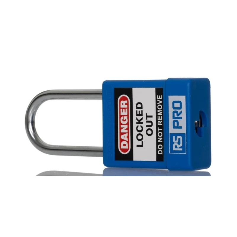 RS PRO Blue 1-Lock Safety Lockout Padlock Steel, ABS Material, 5 mm Shackle Diameter 180-6816