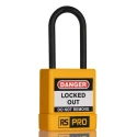 RS PRO Yellow 1-Lock Lockout Nylon ABS Safety Lockout Padlock 5 mm Shackle Diameter 46 mm Length 180-6822