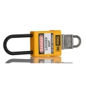 RS PRO Yellow 1-Lock Lockout Nylon ABS Safety Lockout Padlock 5 mm Shackle Diameter 46 mm Length 180-6822