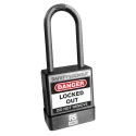 RS PRO Black Nylon, ABS Safety Lockout Padlock, 5 mm Shackle Diameter 46 mm Shackle Length 180-6829