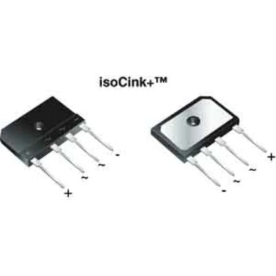 Vishay Bridge Rectifier, 1000 V Peak Reverse Voltage, 450 A Forward Surge Current, 4-Pin Single Package PB5010-E3/45