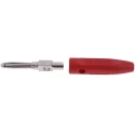 RS PRO Red Male Banana Connector 4 mm Screw Termination 50V 16A Bright Nickel Over Copper Plating 180-6648