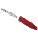 RS PRO Red Male Banana Connector 4 mm Screw Termination 50V 16A Bright Nickel Over Copper Plating 180-6648