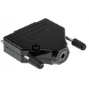 MH Connectors Zinc Straight D-Sub Backshell 25 Way Strain Relief MHDTZK25-BK-RA-PC-BK-K