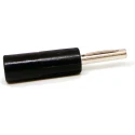 RS Pro Black Male Banana Connector 4 mm, 50V Voltage, 16A Current, Nickel Plating 180-6656