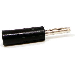RS Pro Black Male Banana Connector 4 mm, 50V Voltage, 16A Current, Nickel Plating 180-6656
