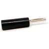 RS Pro Black Male Banana Connector 4 mm, 50V Voltage, 16A Current, Nickel Plating 180-6656