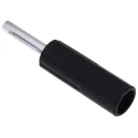 RS Pro Black Male Banana Connector 4 mm, 50V Voltage, 16A Current, Nickel Plating 180-6656