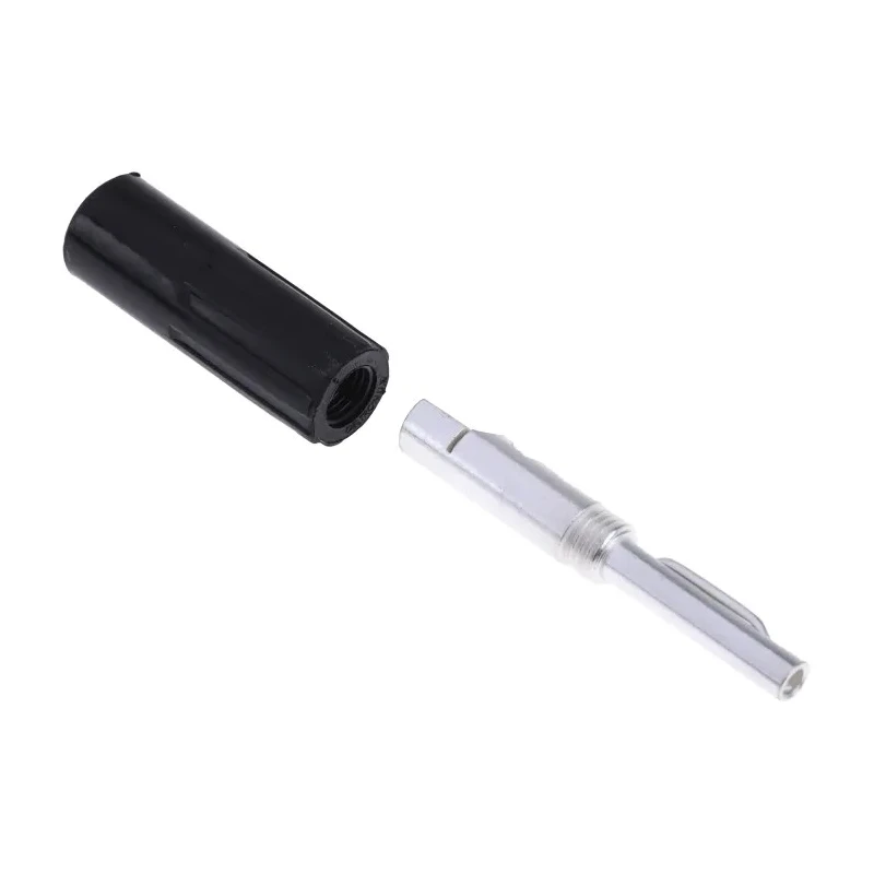 RS Pro Black Male Banana Connector 4 mm, 50V Voltage, 16A Current, Nickel Plating 180-6656