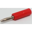 RS PRO Red Male 4 mm Banana Connector Screw Termination 50V 10A Nickel Gold Plating 180-6650