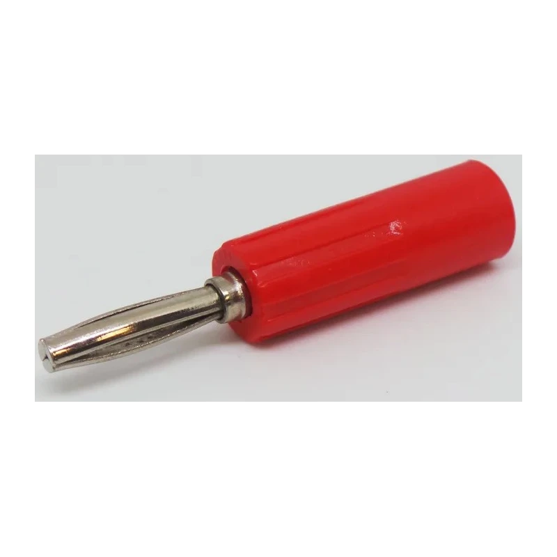 RS PRO Red Male 4 mm Banana Connector Screw Termination 50V 10A Nickel Gold Plating 180-6650