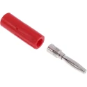 RS PRO Red Male 4 mm Banana Connector Screw Termination 50V 10A Nickel Gold Plating 180-6650