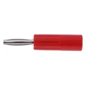 RS PRO Red Male 4 mm Banana Connector Screw Termination 50V 10A Nickel Gold Plating 180-6650