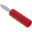 RS PRO Red Male 4 mm Banana Connector Screw Termination 50V 10A Nickel Gold Plating 180-6650