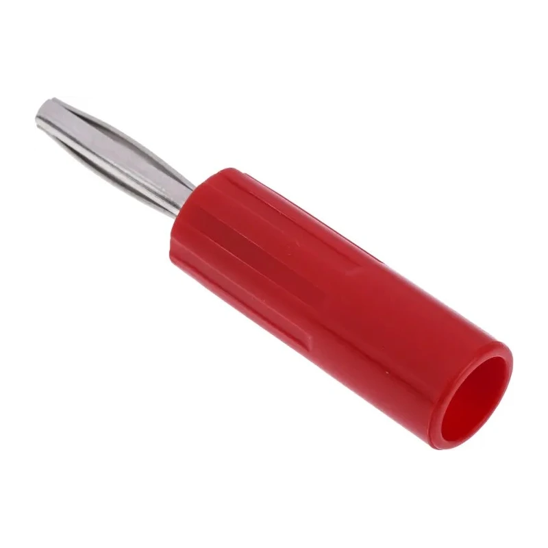 RS PRO Red Male 4 mm Banana Connector Screw Termination 50V 10A Nickel Gold Plating 180-6650