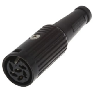 Deltron 4 Pole Straight Standard DIN Socket Zinc Alloy Housing Female Connector 2A 34V ac 600-0400