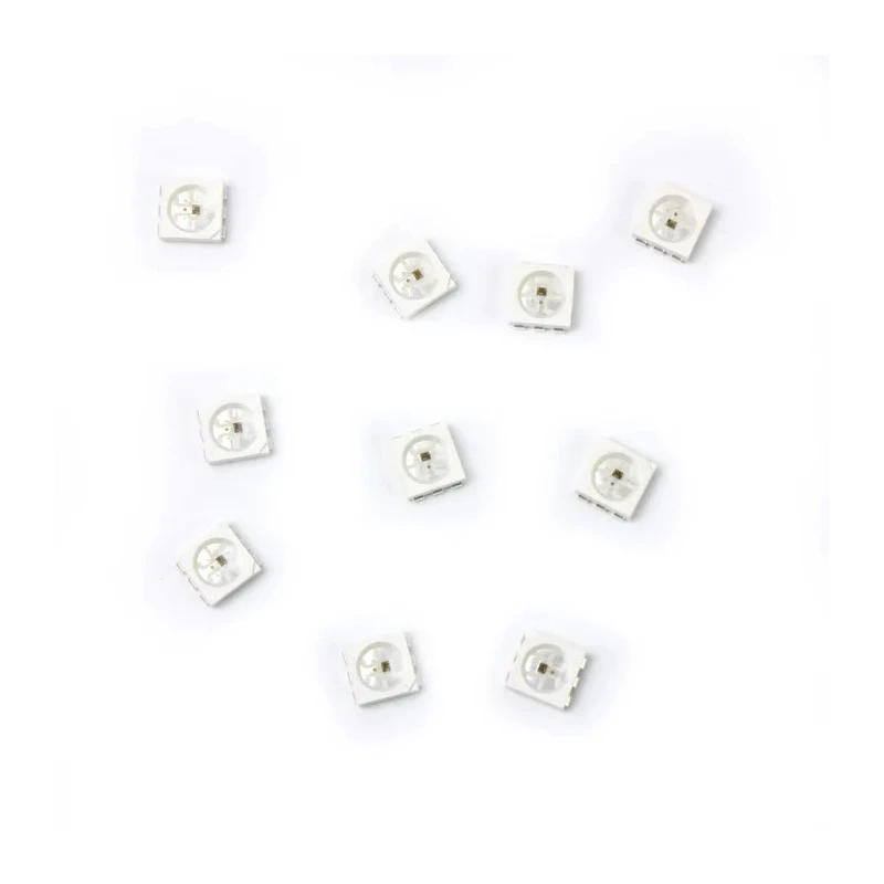RS PRO 5.5 V RGB LED 5050 Surface Mount Intelligent 4-LED 4-Pin Rectangular White Lens 180-8083