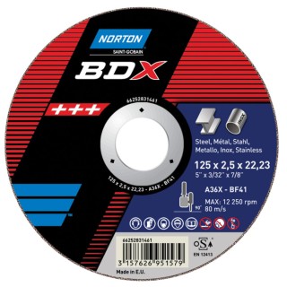 Norton Aluminium Oxide Abrasive Cutting Disc 125 mm Coarse Grade P36 Grit 66252831513