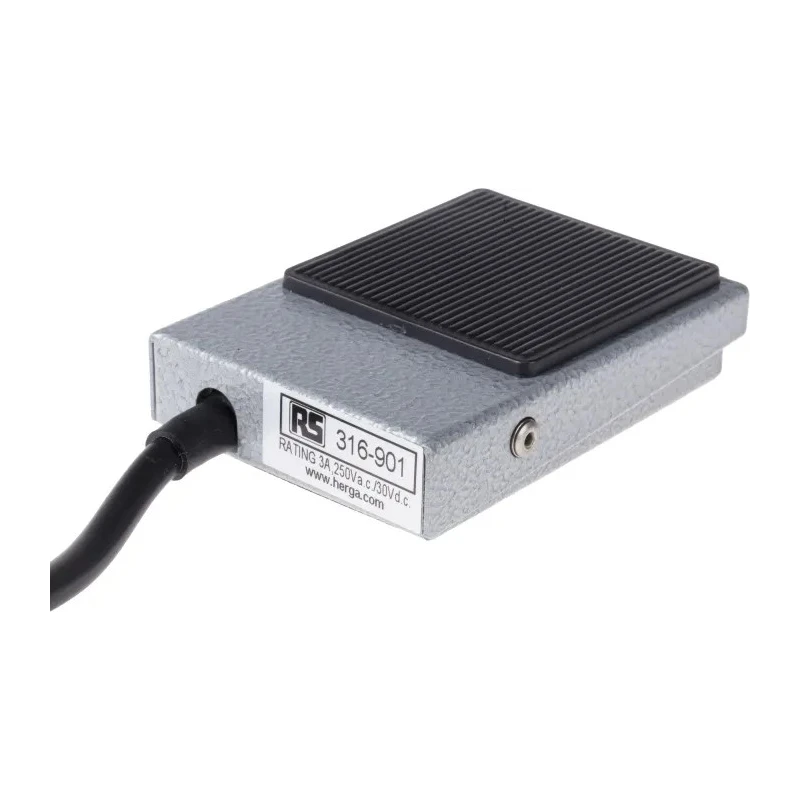RS PRO General Purpose Momentary Foot Switch SPCO Mild Steel Housing 3A 250V ac 316-901