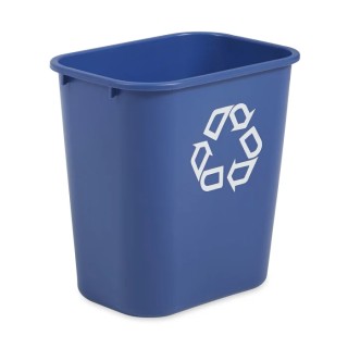 Rubbermaid Commercial Products Polyethylene Blue Waste Bin 27L Capacity FG295673BLUE