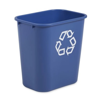 Rubbermaid Commercial Products Polyethylene Blue Waste Bin 27L Capacity FG295673BLUE