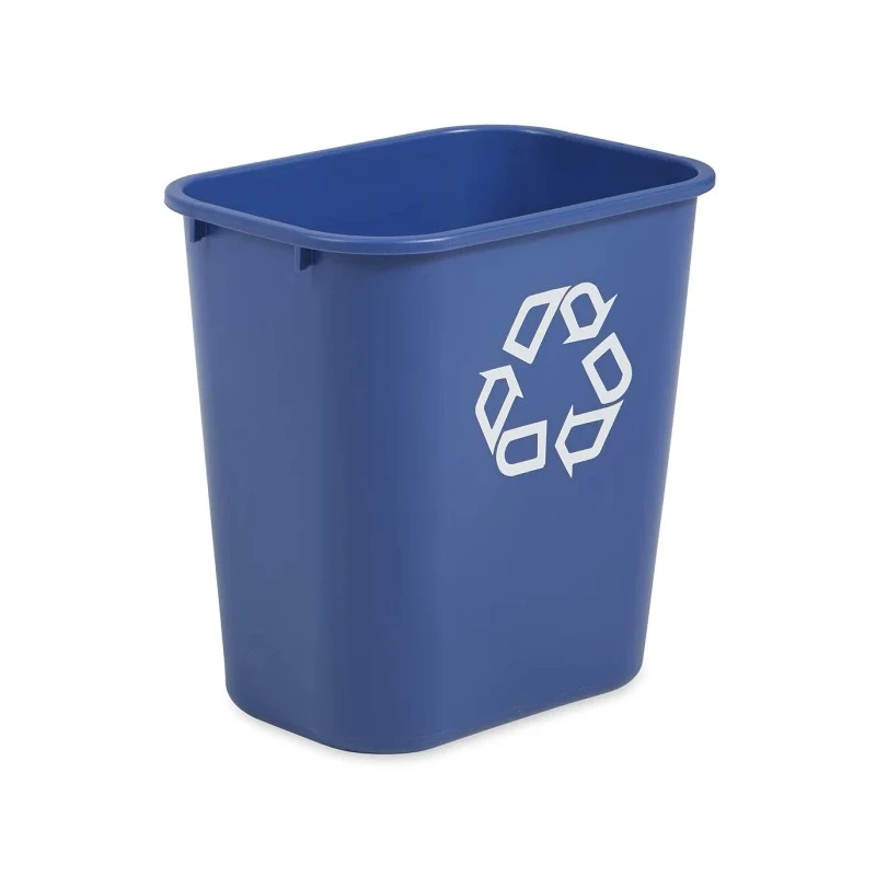 Rubbermaid Commercial Products Polyethylene Blue Waste Bin 27L Capacity FG295673BLUE