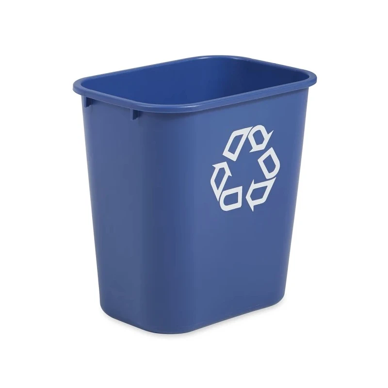 Rubbermaid Commercial Products Polyethylene Blue Waste Bin 27L Capacity FG295673BLUE