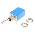APEM Toggle Switch PCB Mount On-On SPDT Through Hole Terminal 4A 30V DC 125V AC Brass Actuator 21136NA