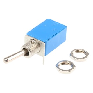 APEM Toggle Switch PCB Mount On-On SPDT Through Hole Terminal 4A 30V DC 125V AC Brass Actuator 21136NA
