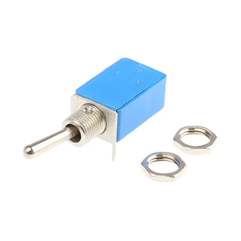 APEM Toggle Switch PCB Mount On-On SPDT Through Hole Terminal 4A 30V DC 125V AC Brass Actuator 21136NA