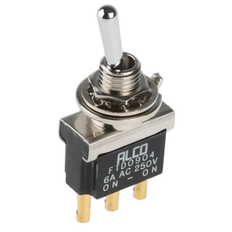 TE Connectivity Toggle Switch Panel Mount On-On SPDT Solder Terminal 12V dc 250V ac FTD0904