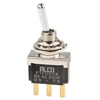 TE Connectivity Toggle Switch Panel Mount On-On SPDT Solder Terminal 12 V dc 250 V ac FTF0904